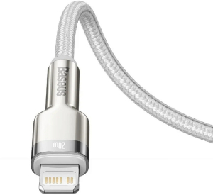 Купить Кабель Baseus Cafule Metal (CATLJK-B02) USB-C/Lightning 2m (White)